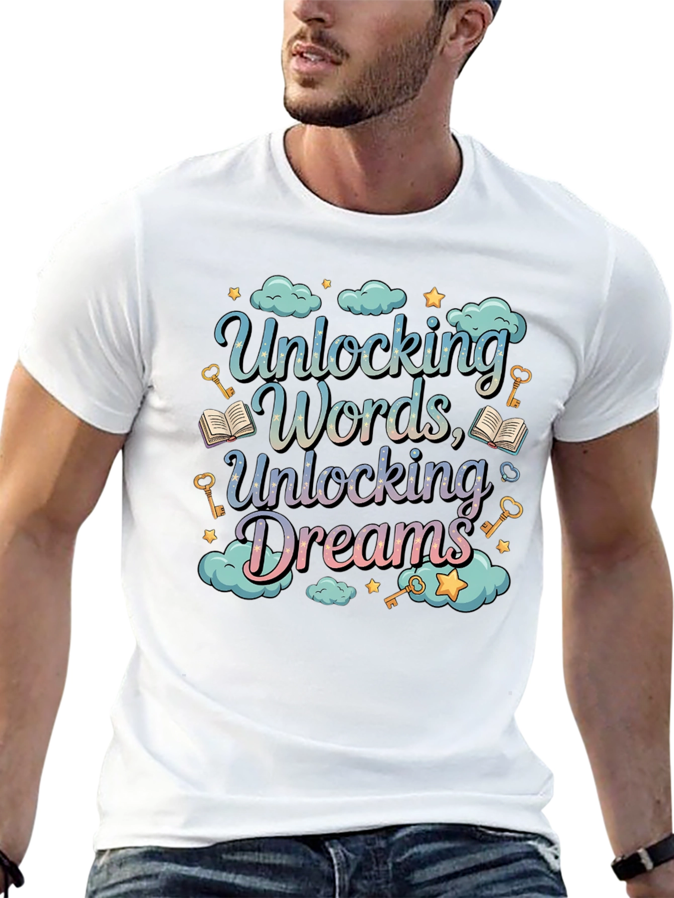 Unlocking Words Dreams Graphic Tee - Unisex