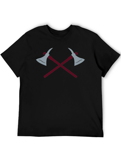 Crossed Axes Graphic Tee - Black