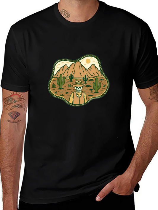 Desert Skull Cowboy Graphic T-Shirt