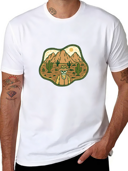 Desert Skull Cowboy Graphic T-Shirt
