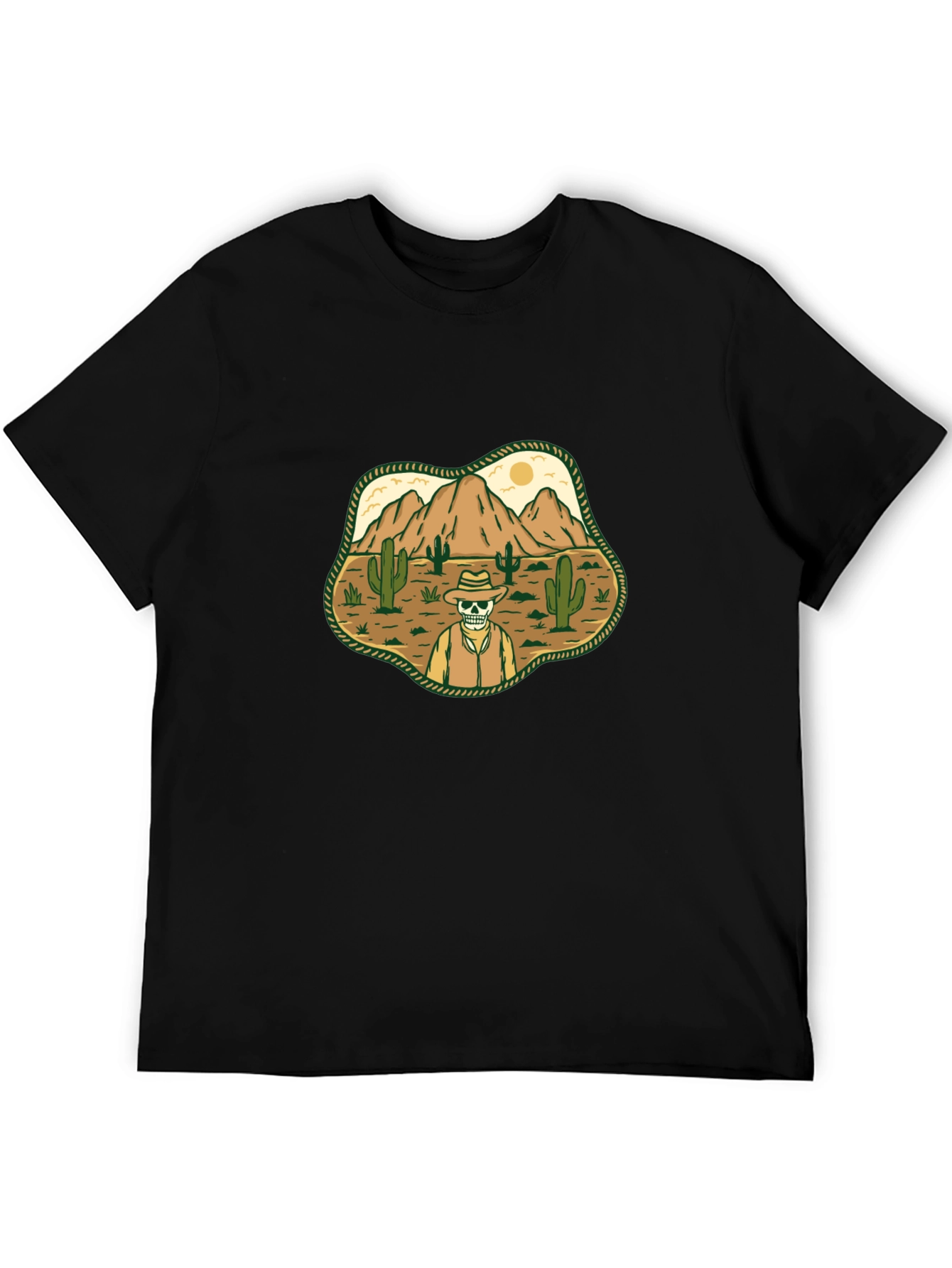 Desert Skull Cowboy Graphic T-Shirt