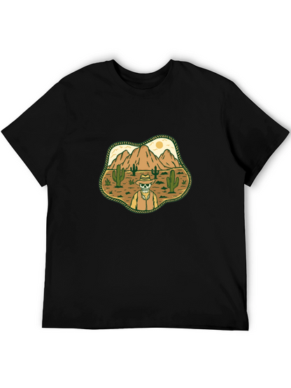 Desert Skull Cowboy Graphic T-Shirt
