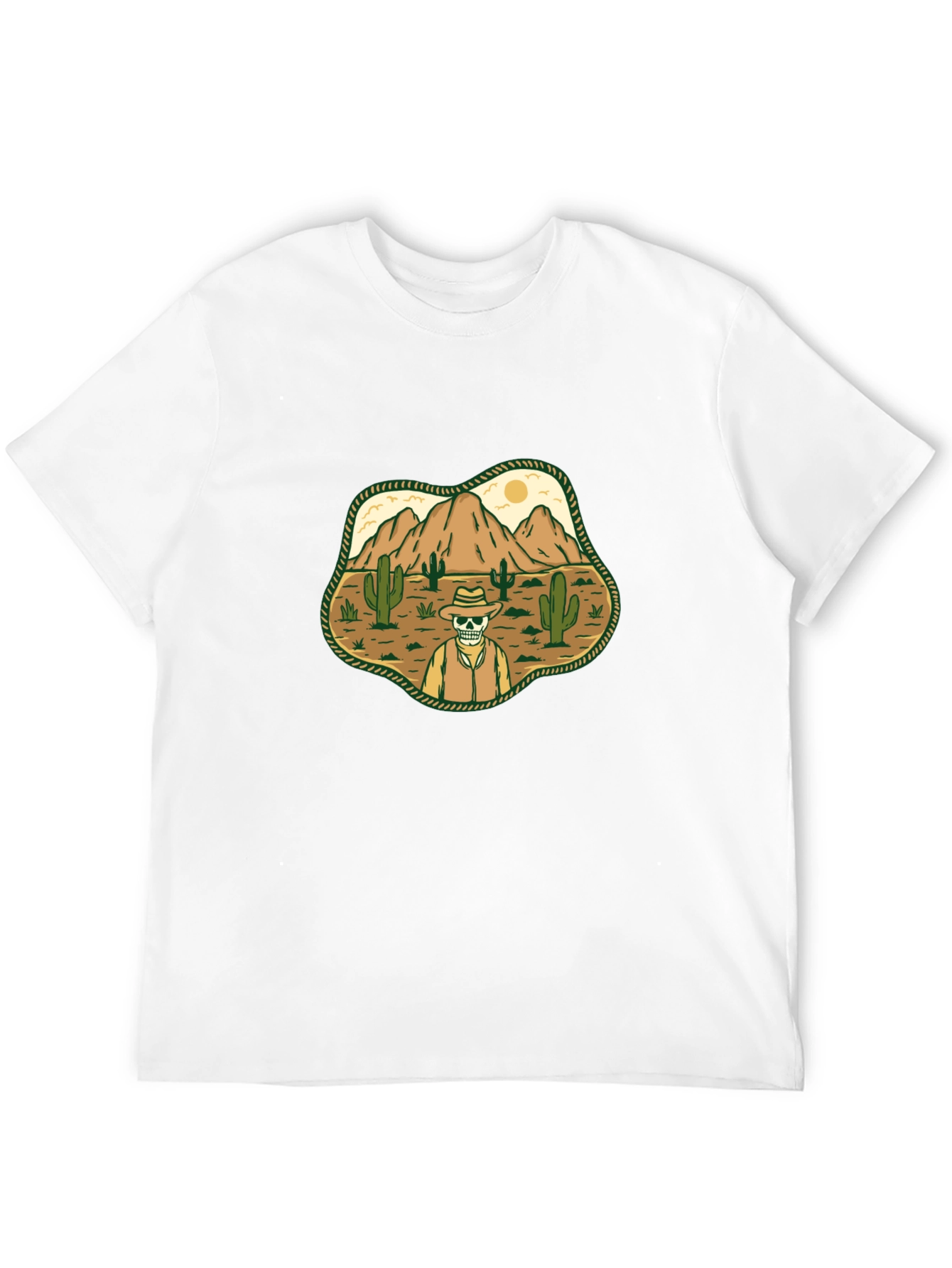 Desert Skull Cowboy Graphic T-Shirt