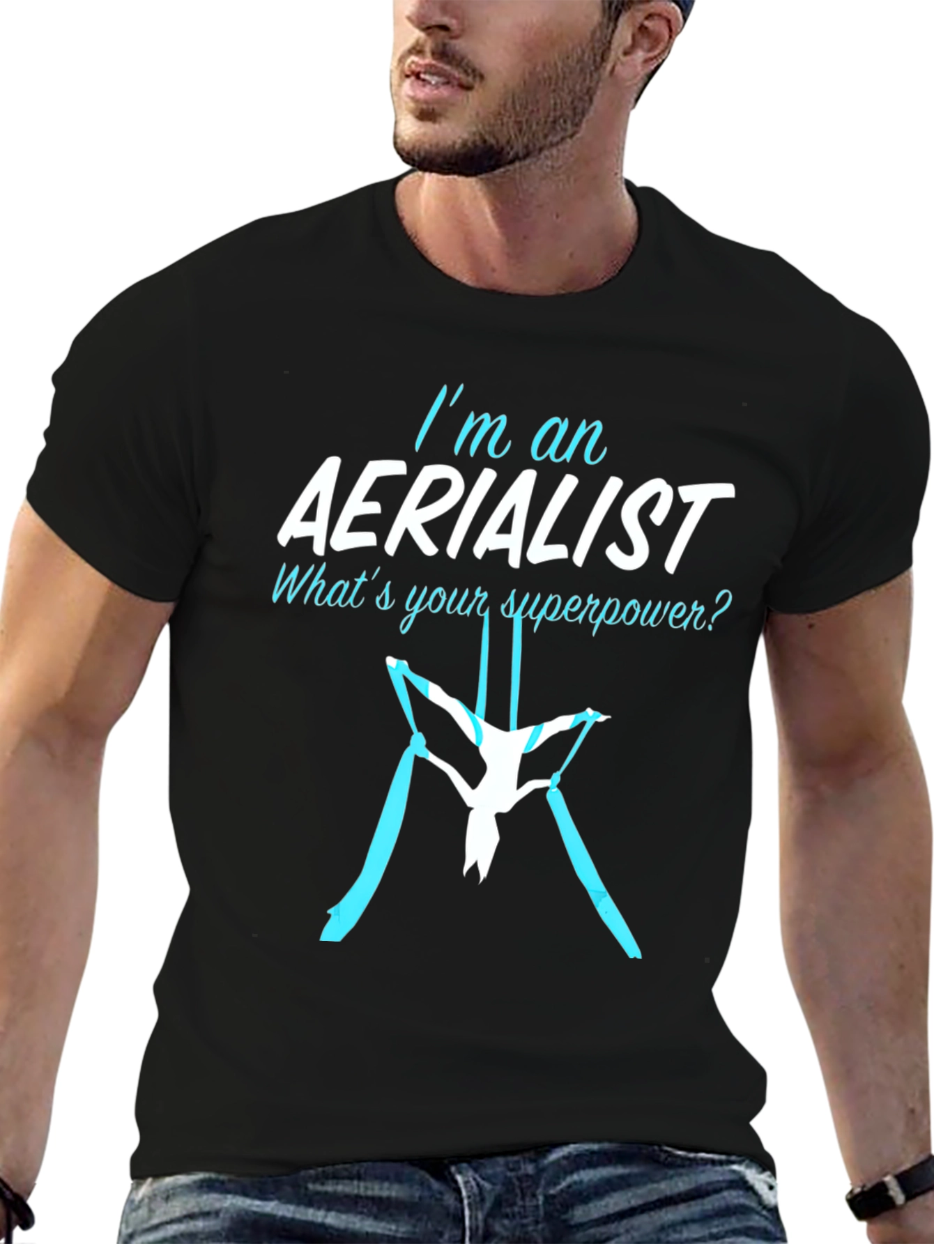 Aerialist Superpower T-Shirt - Black Cotton Blend