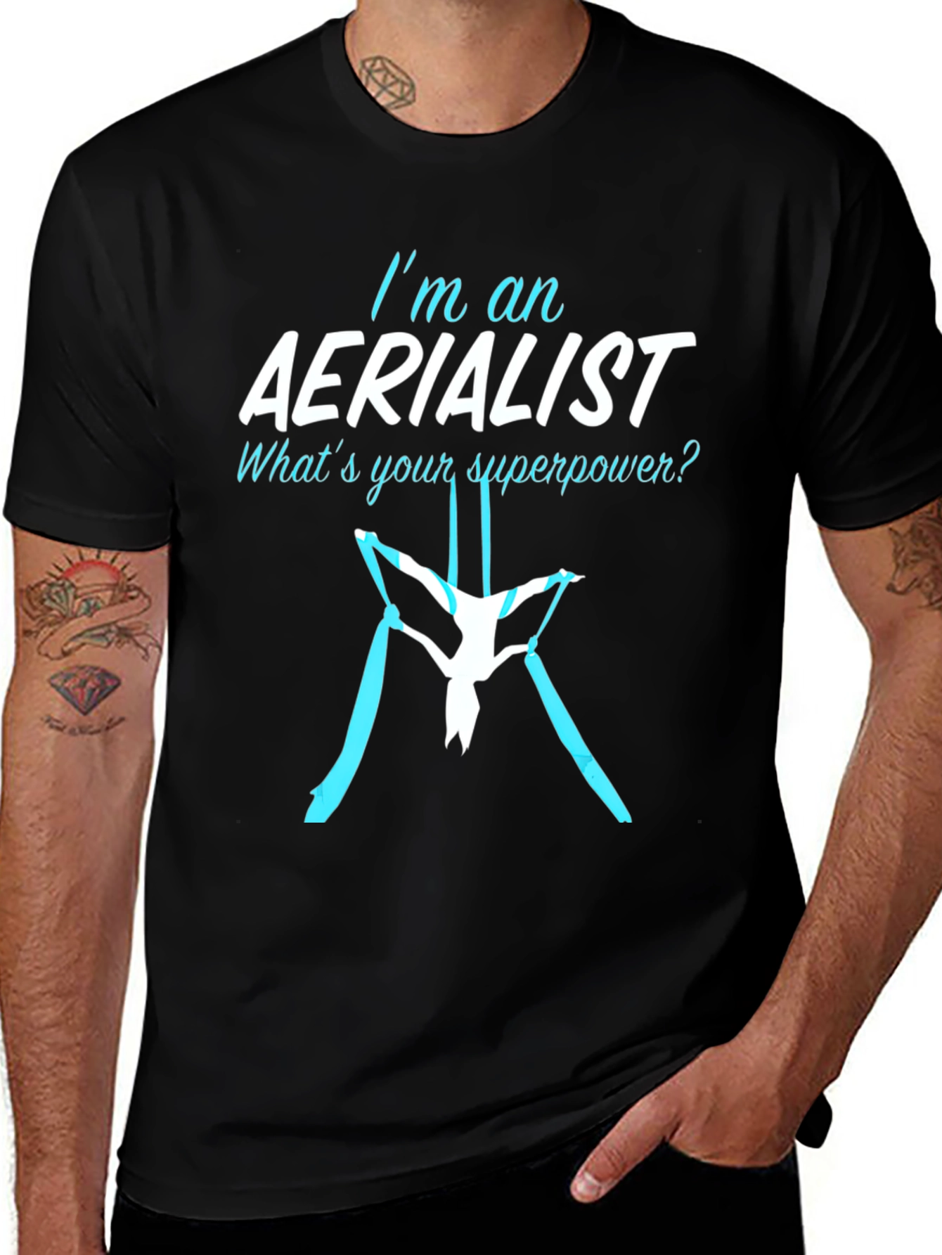 Aerialist Superpower T-Shirt - Black Cotton Blend