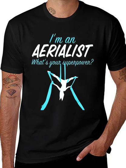 Aerialist Superpower T-Shirt - Black Cotton Blend