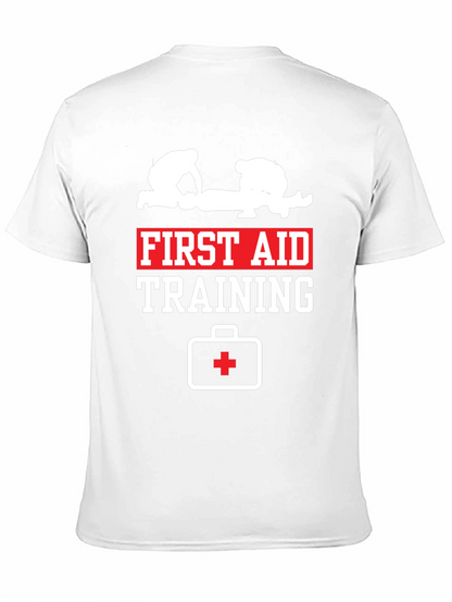 First Aid Training Black Cotton T-Shirt