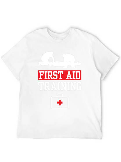 First Aid Training Black Cotton T-Shirt