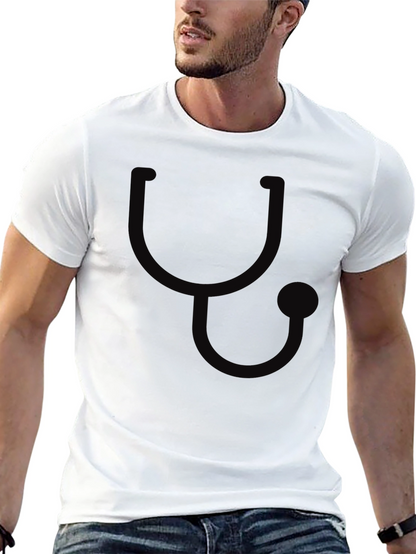 Stethoscope Graphic T-Shirt - Medical Theme Tee