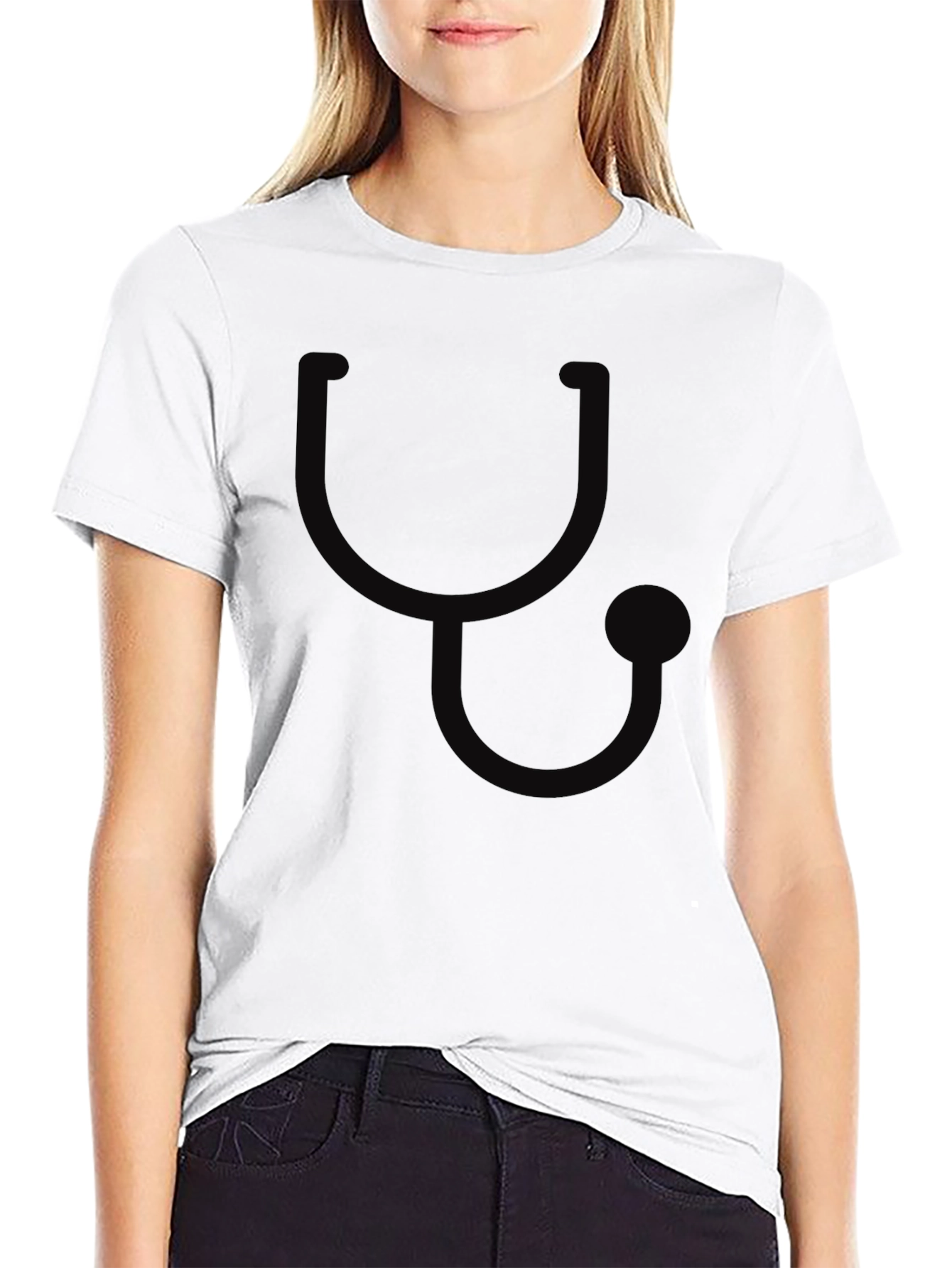 Stethoscope Graphic T-Shirt - Medical Theme Tee