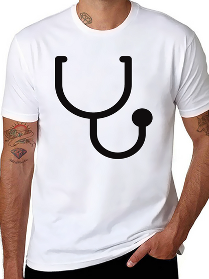 Stethoscope Graphic T-Shirt - Medical Theme Tee
