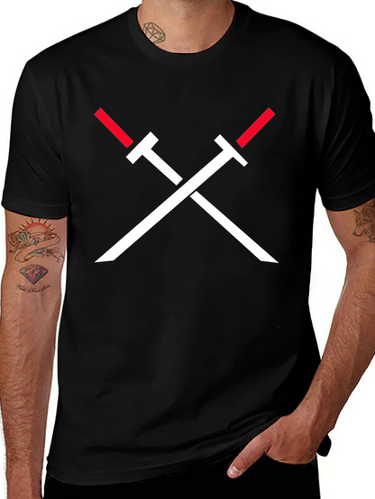 Crossed Swords Graphic Tee - Black