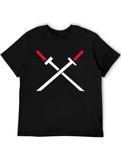 Crossed Swords Graphic Tee - Black