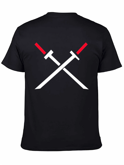 Crossed Swords Graphic Tee - Black