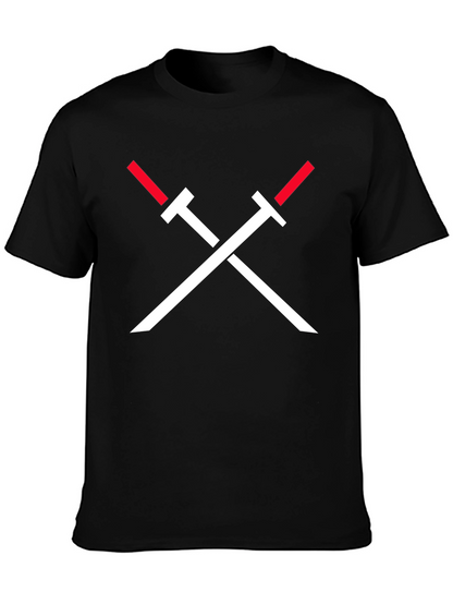 Crossed Swords Graphic Tee - Black
