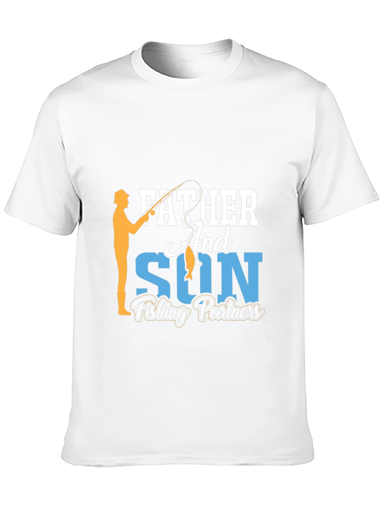 Father and Son Fishing Partners Black T-Shirt