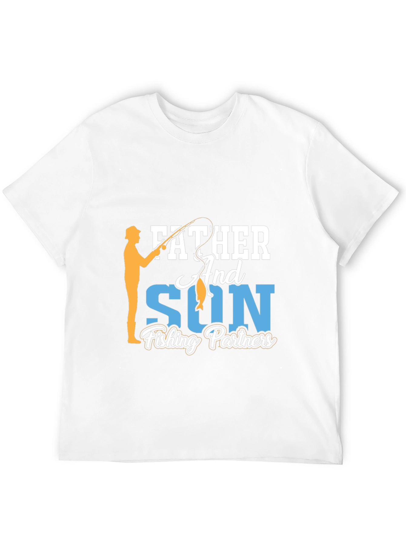 Father and Son Fishing Partners Black T-Shirt