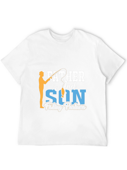 Father and Son Fishing Partners Black T-Shirt