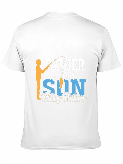 Father and Son Fishing Partners Black T-Shirt