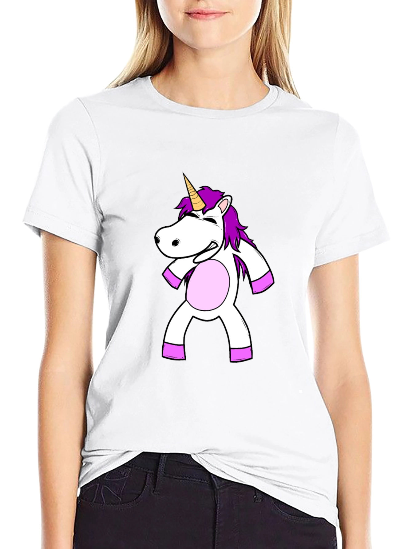 Unicorn Graphic Black T-Shirt