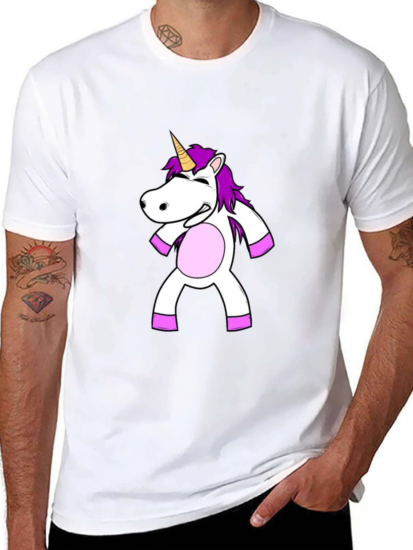 Unicorn Graphic Black T-Shirt
