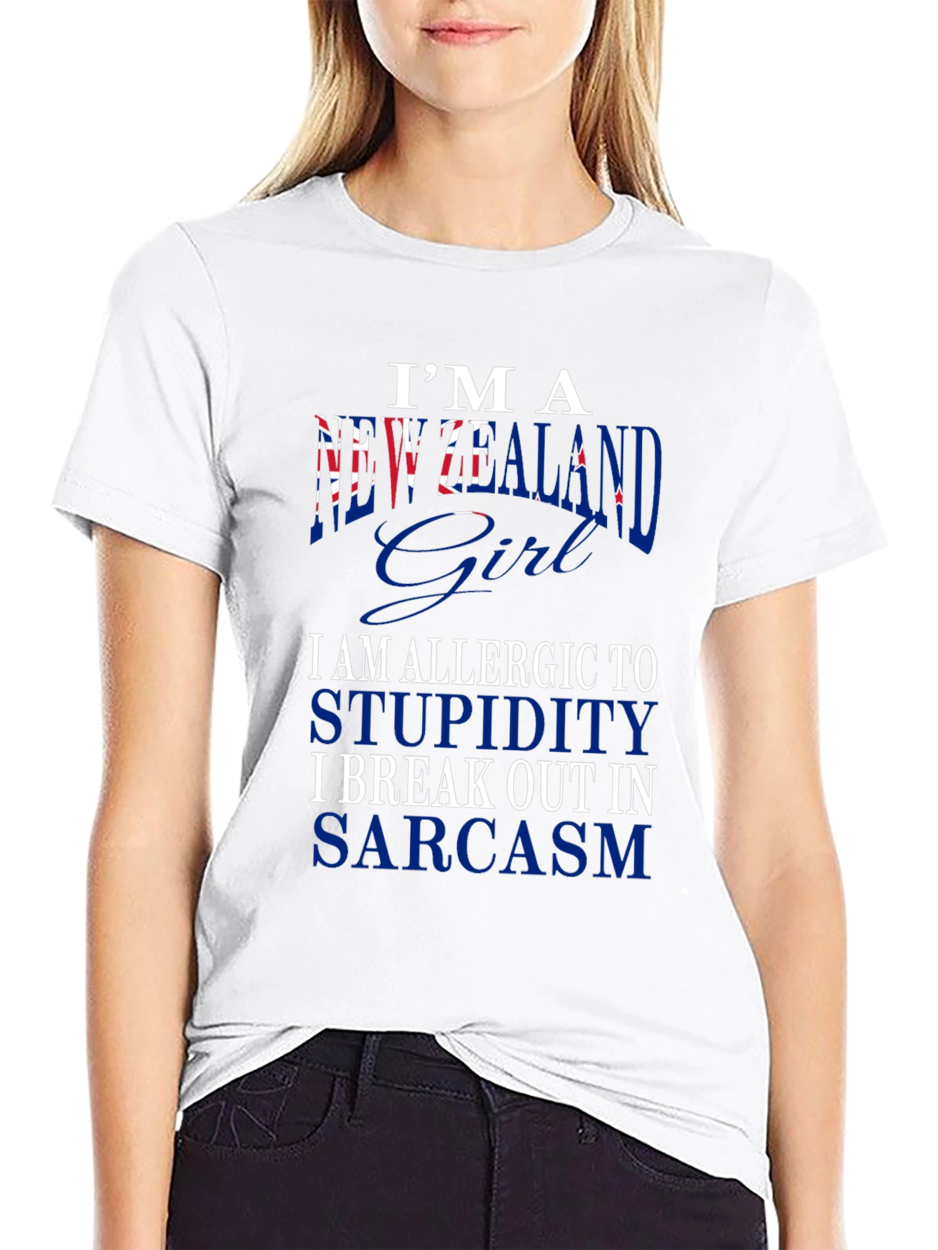 New Zealand Girl Sarcastic Graphic T-Shirt