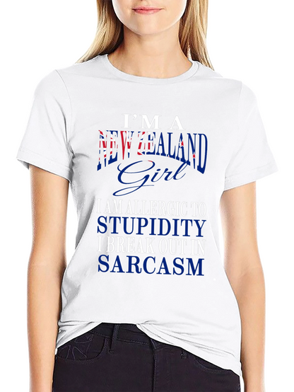 New Zealand Girl Sarcastic Graphic T-Shirt