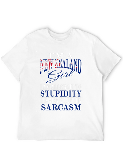 New Zealand Girl Sarcastic Graphic T-Shirt