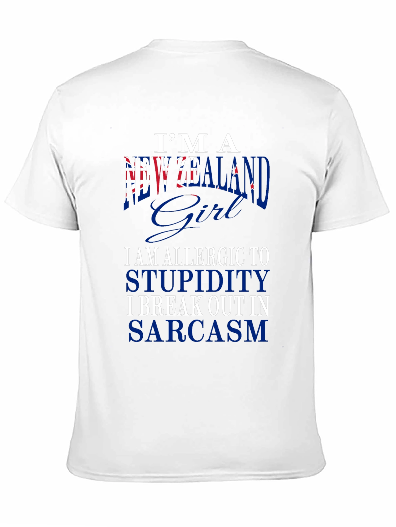 New Zealand Girl Sarcastic Graphic T-Shirt