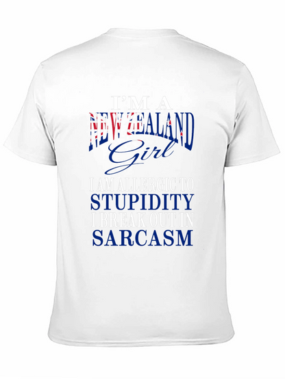 New Zealand Girl Sarcastic Graphic T-Shirt