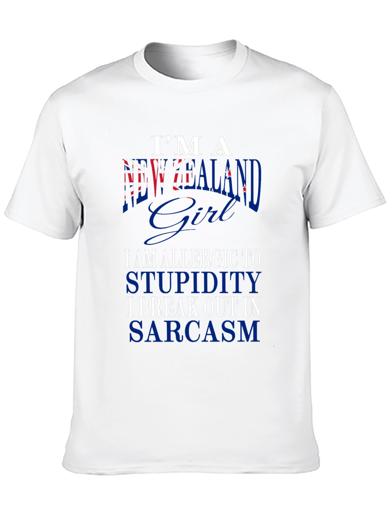 New Zealand Girl Sarcastic Graphic T-Shirt