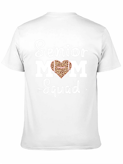 Senior Mom Squad Leopard Heart T-Shirt