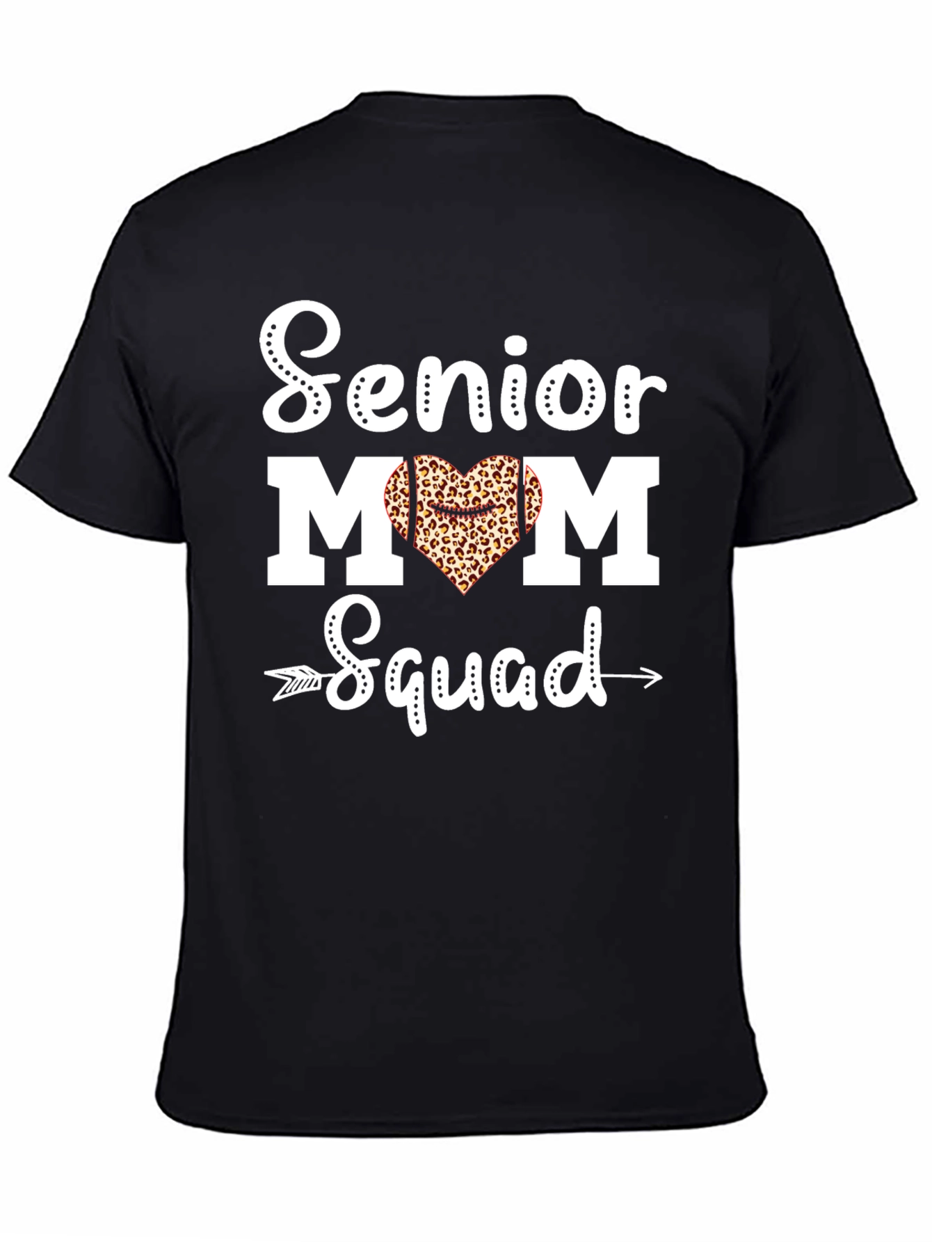 Senior Mom Squad Leopard Heart T-Shirt