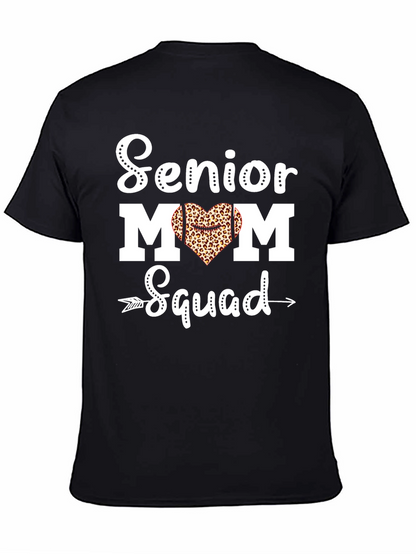 Senior Mom Squad Leopard Heart T-Shirt