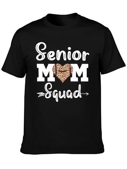 Senior Mom Squad Leopard Heart T-Shirt