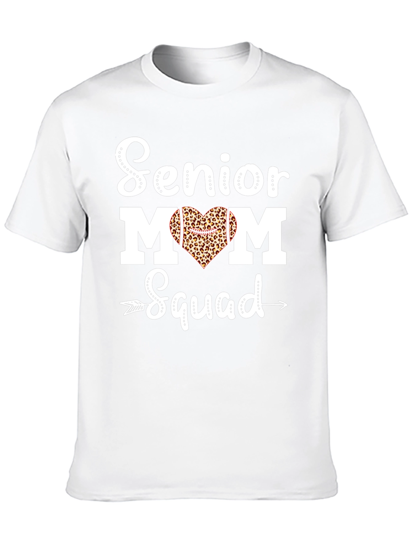 Senior Mom Squad Leopard Heart T-Shirt