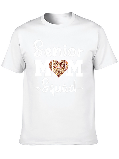 Senior Mom Squad Leopard Heart T-Shirt