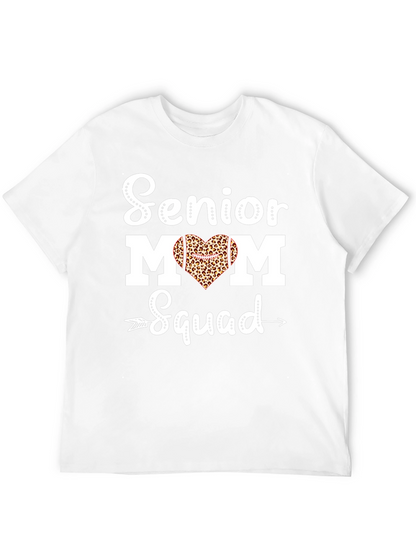 Senior Mom Squad Leopard Heart T-Shirt