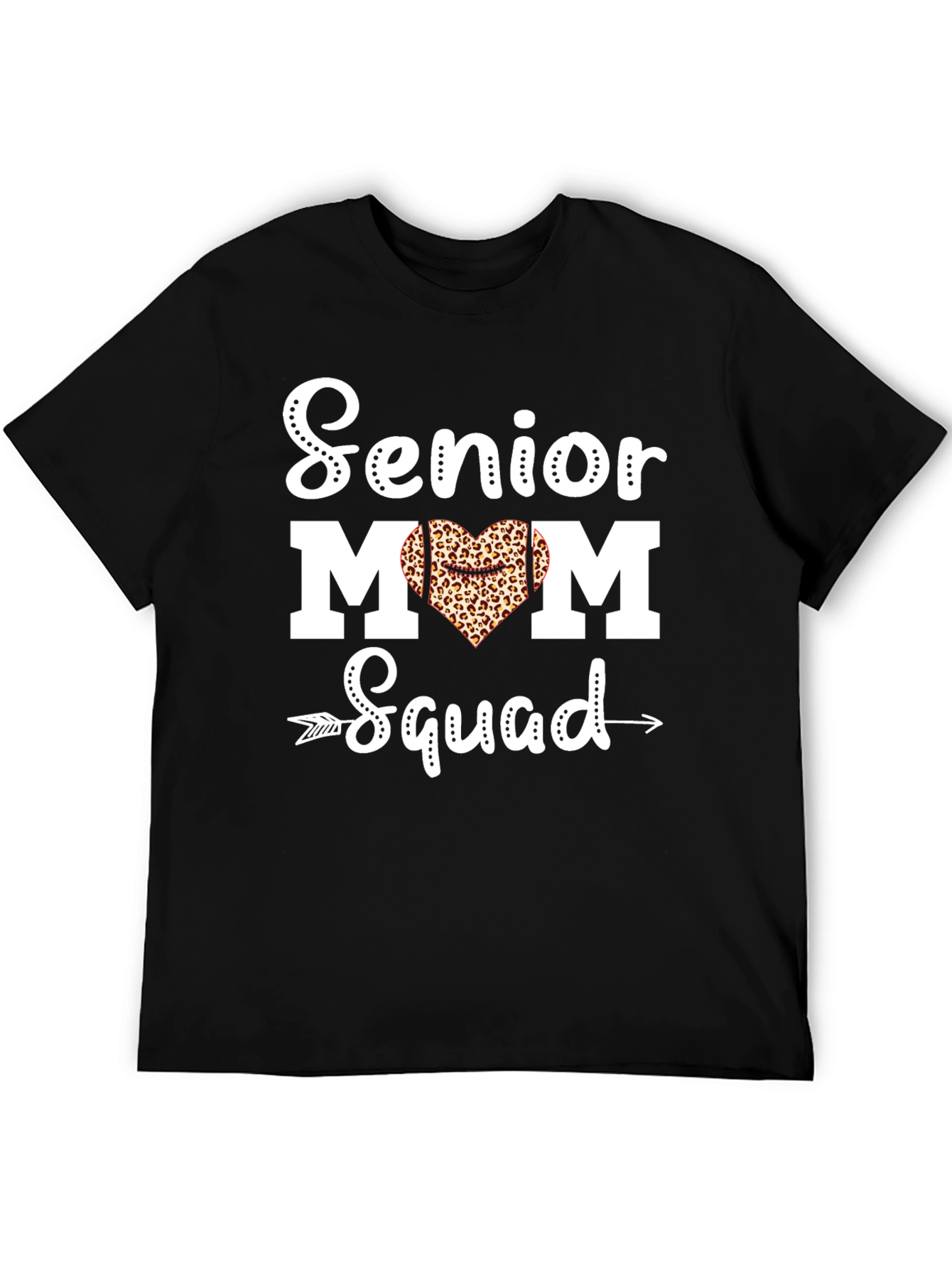 Senior Mom Squad Leopard Heart T-Shirt