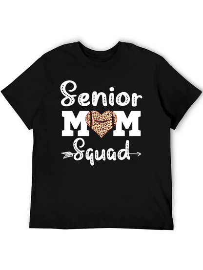 Senior Mom Squad Leopard Heart T-Shirt