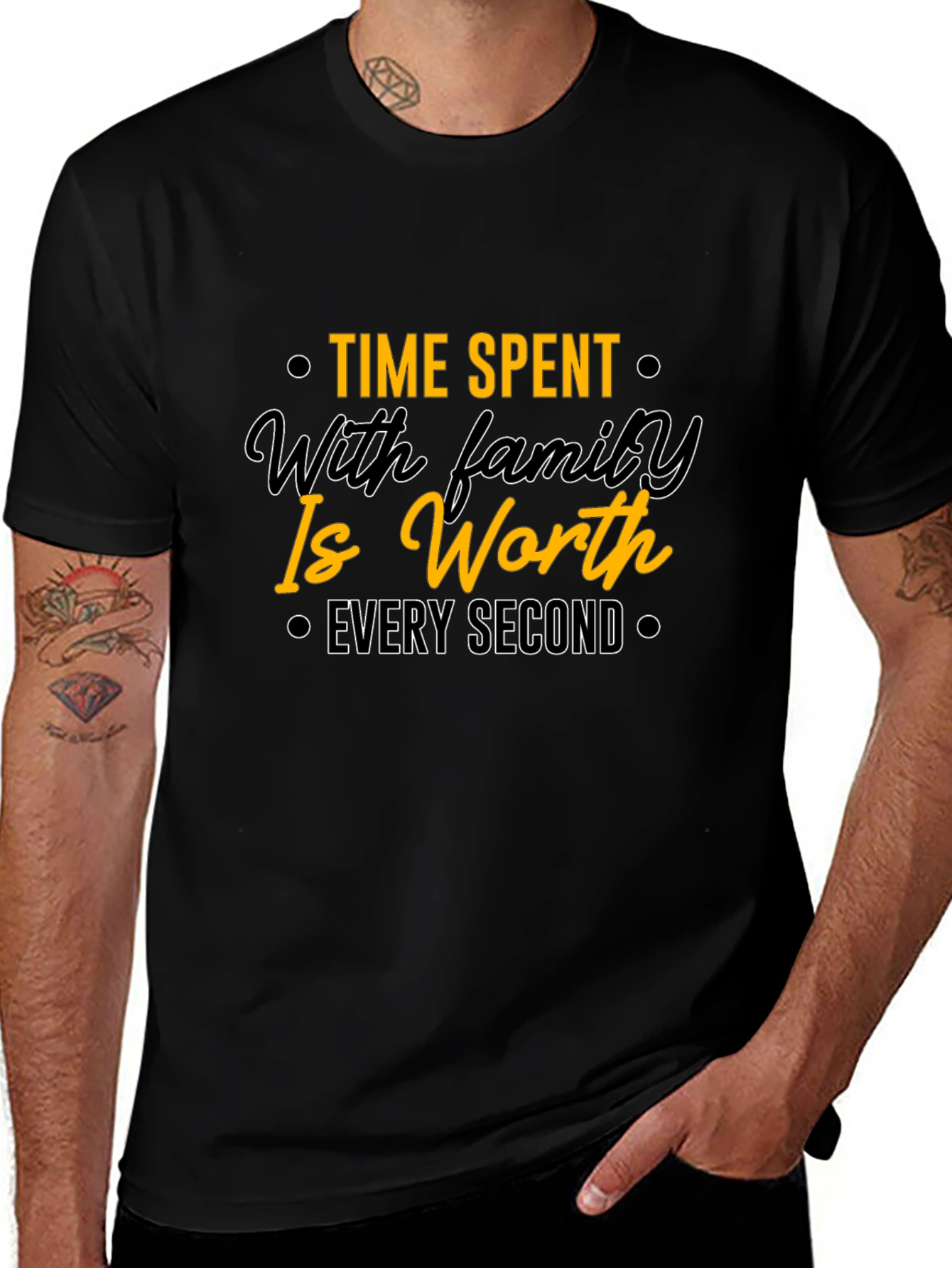 Family Time Value Black T-Shirt
