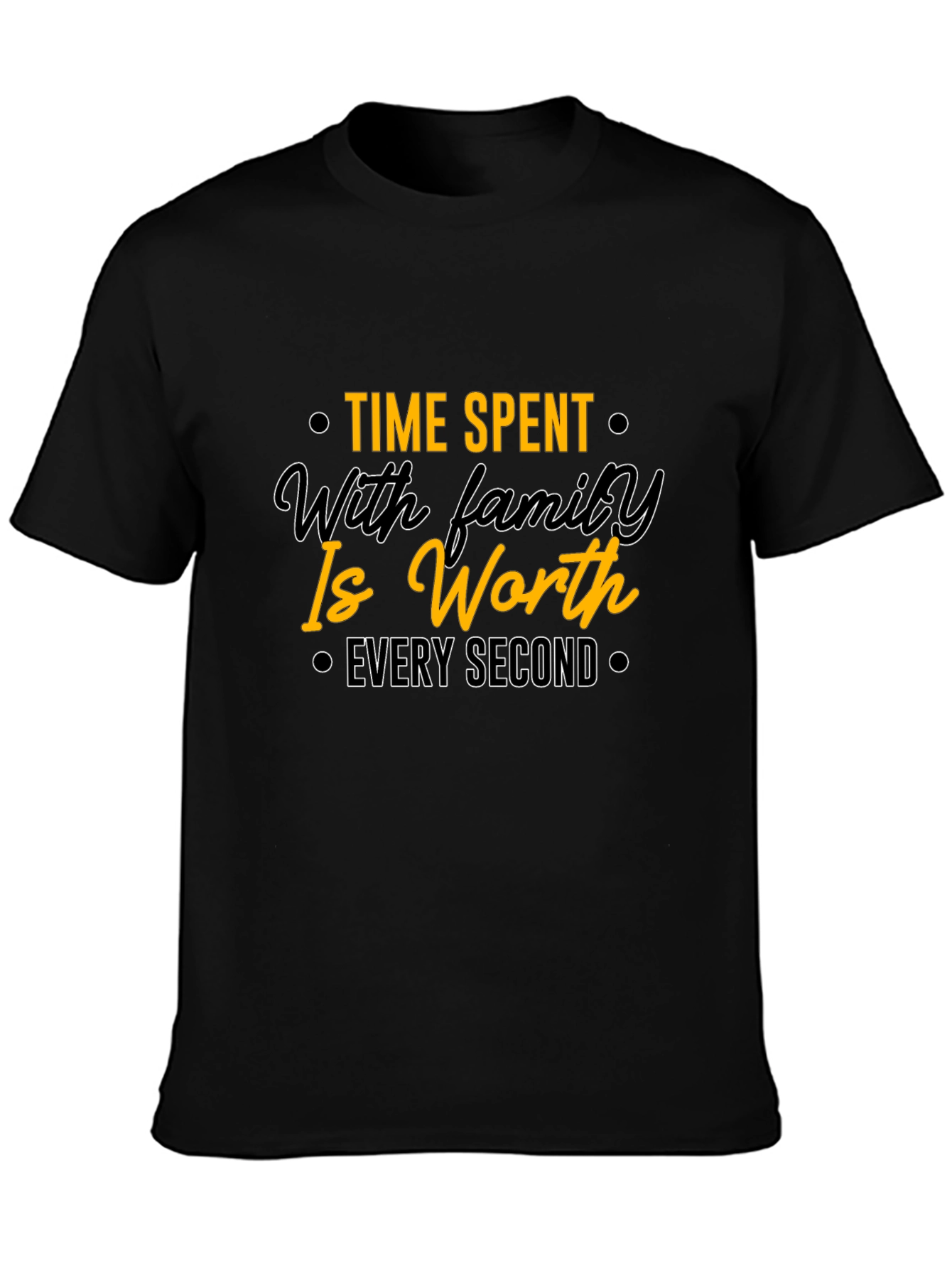 Family Time Value Black T-Shirt