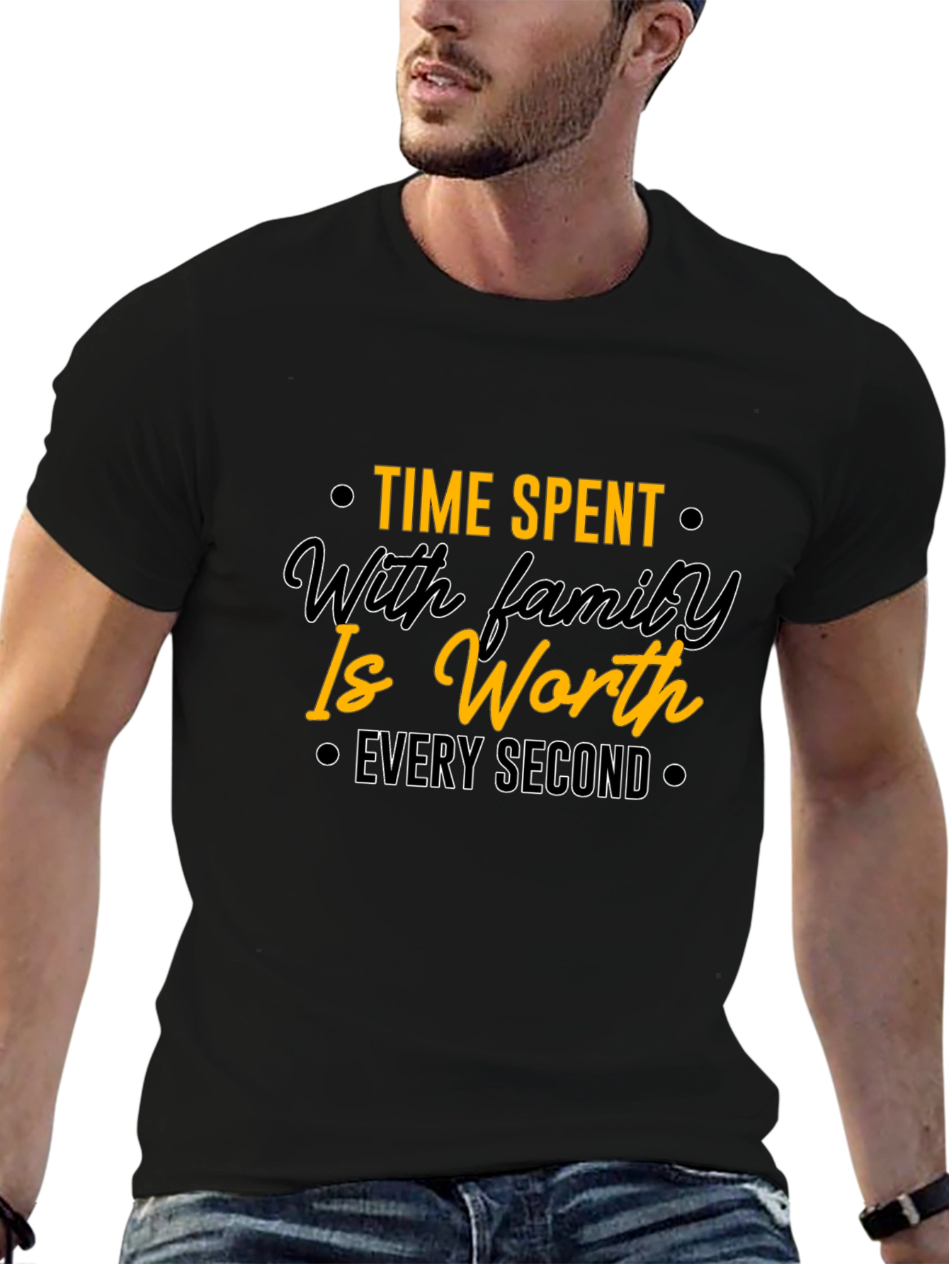 Family Time Value Black T-Shirt