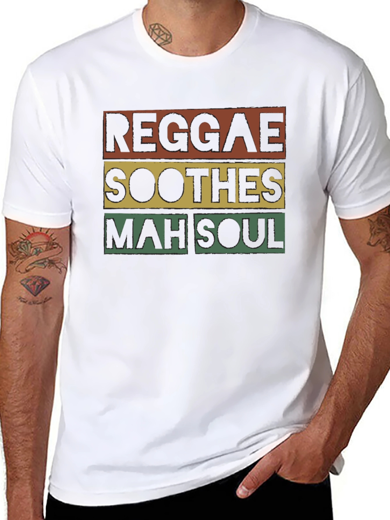 Reggae Soothes Soul T-Shirt - Black Graphic Tee