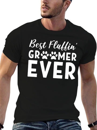 Best Fluffin Groomer Ever Black T-Shirt