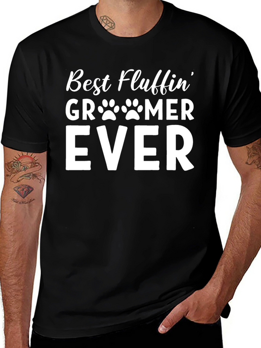 Best Fluffin Groomer Ever Black T-Shirt