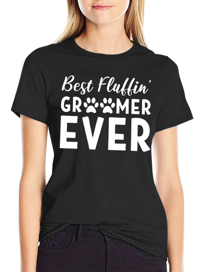 Best Fluffin Groomer Ever Black T-Shirt