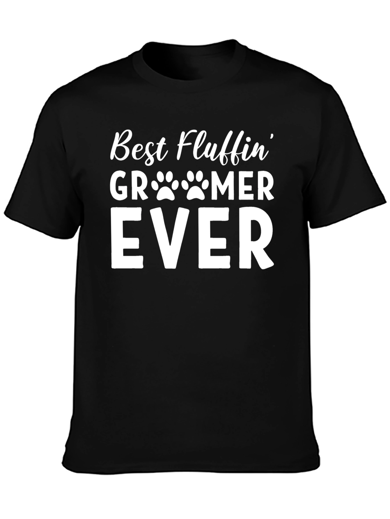 Best Fluffin Groomer Ever Black T-Shirt
