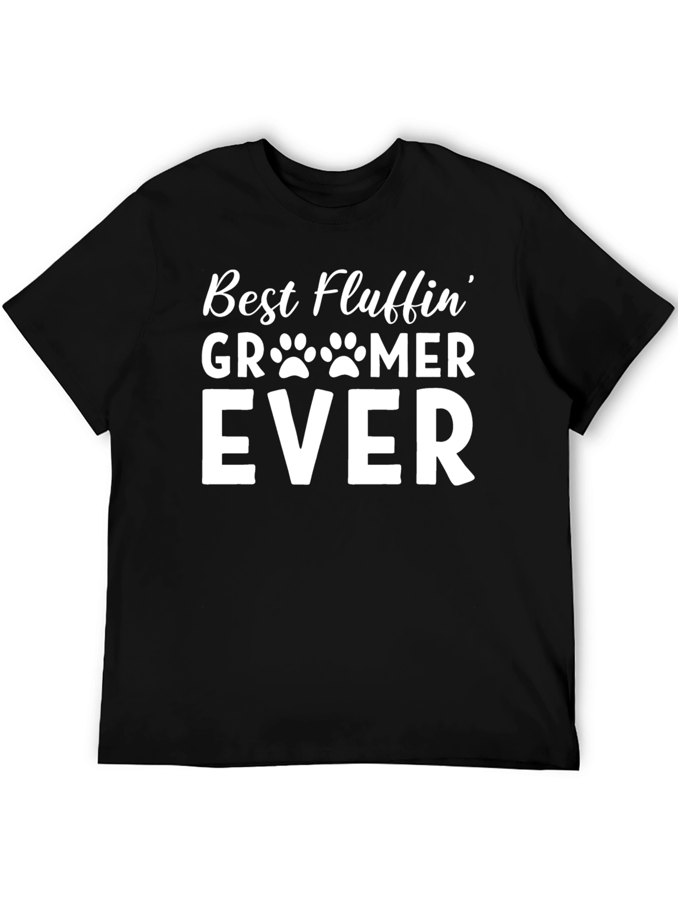 Best Fluffin Groomer Ever Black T-Shirt