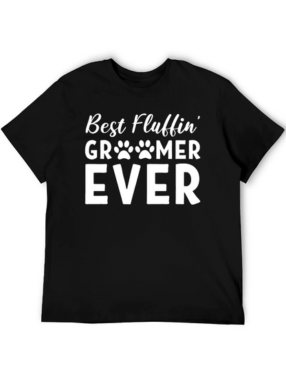 Best Fluffin Groomer Ever Black T-Shirt
